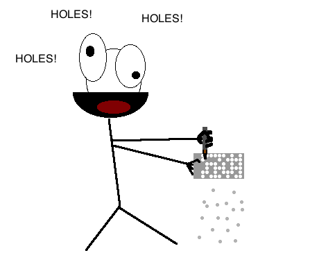 WHEN DOES THE MADNESS END?!!?!!?!?? HOLES EVERYWHERE!